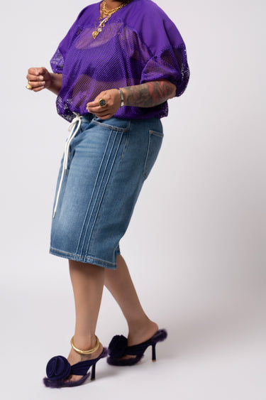 Luis Denim Drawstring Shorts