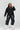 Black Faux Leather Barrel Pants