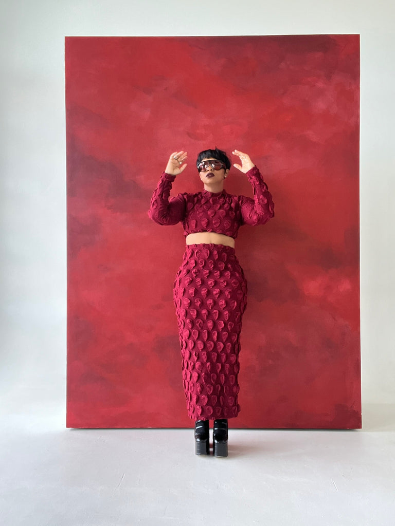 The Erin Two-Piece Set with Mock Neck