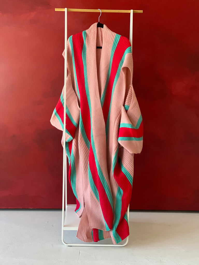 The Zuri Vertical Striped Oversize Sweater