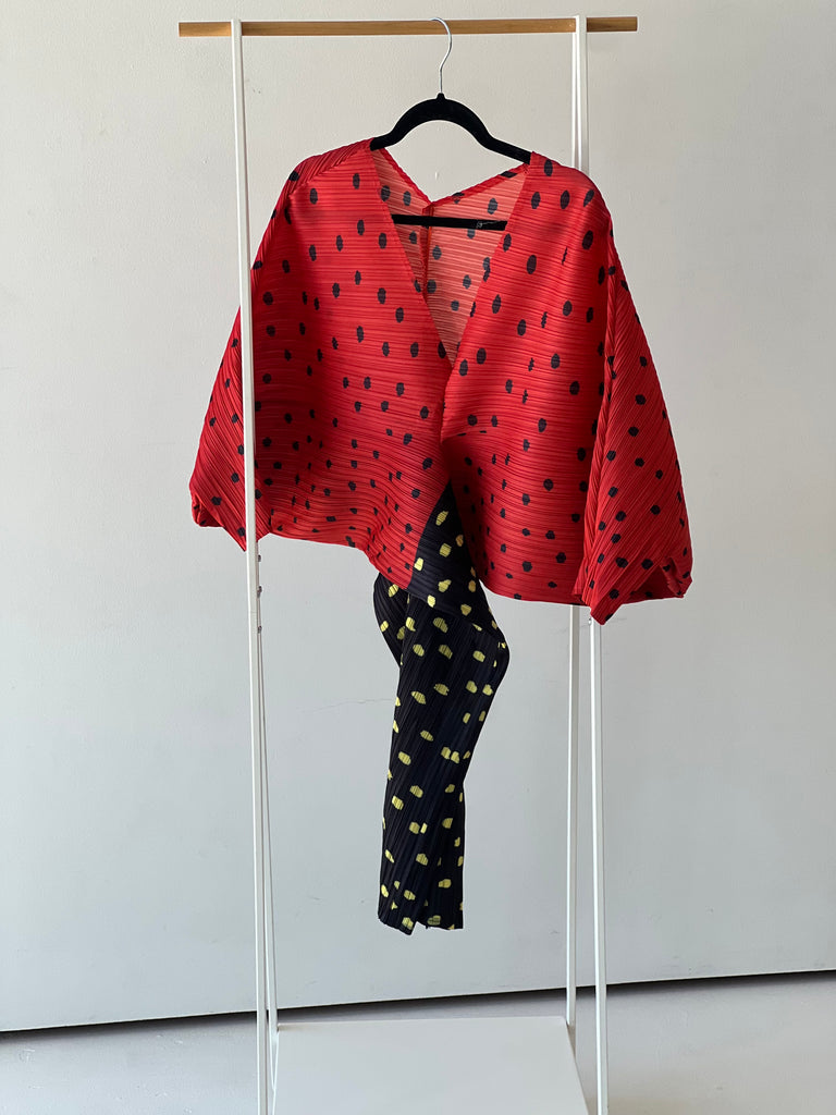 (Sample) Rosette Accordion Mini Dress