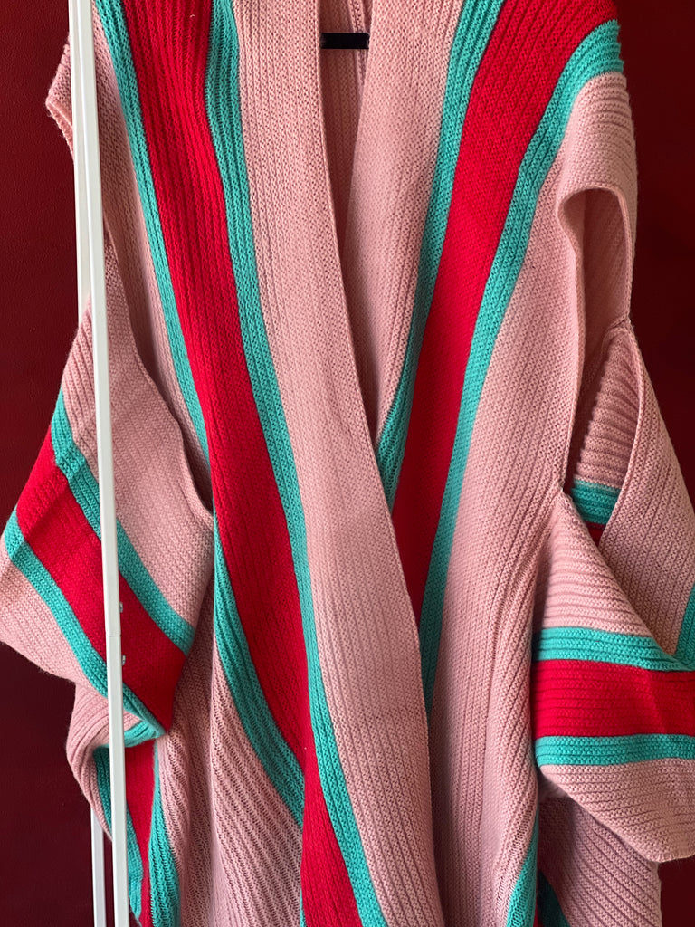The Zuri Vertical Striped Oversize Sweater