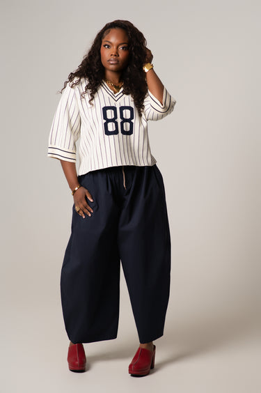 Mady Cropped Barrel Nylon Pants